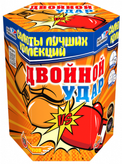 Фейерверк салют «Двойной удар» 19 залпов, 1.2" калибр
