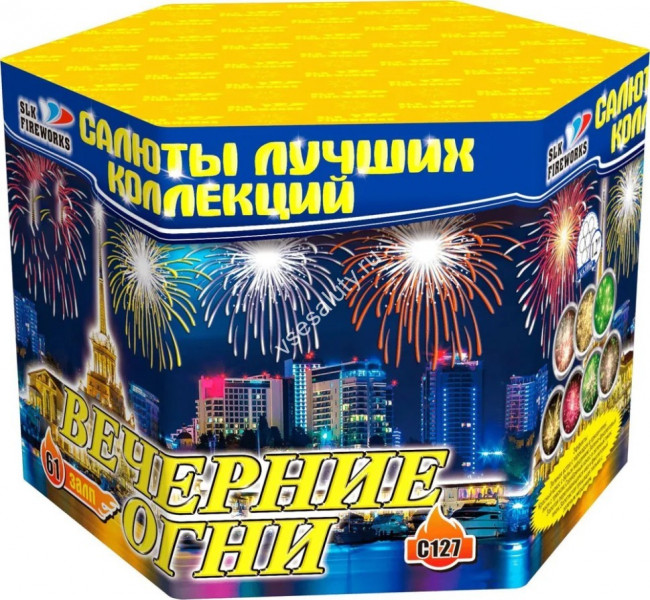Фейерверк салют «Вечерние огни» 61 залпов, 1.2" калибр