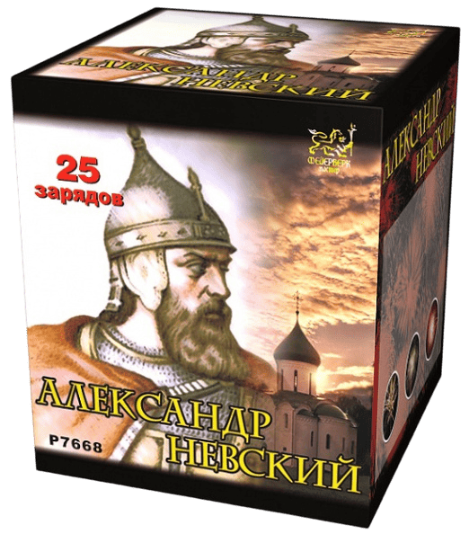 Фейерверк салют «Александр Невский» 25 залпов, 1.25" калибр Фейерверк салют «Александр Невский» 25 залпов, 1.25" калибр