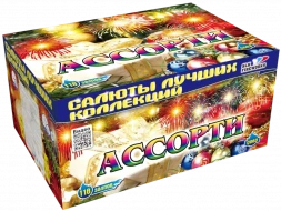 Фейерверк салют «Ассорти» 118 залпов, 1.2- 1.5" калибр