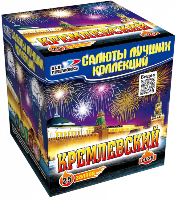 Фейерверк салют «Кремлевский» 25 залпов, 1" калибр Фейерверк салют «Кремлевский» 25 залпов, 1" калибр