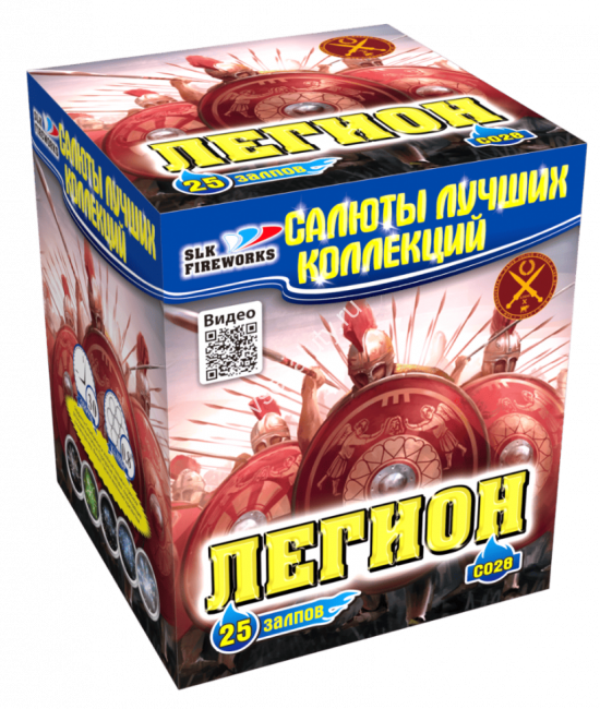 Фейерверк салют «Легион» 25 залпов, 0.8" калибр Фейерверк салют «Легион» 25 залпов, 0.8" калибр
