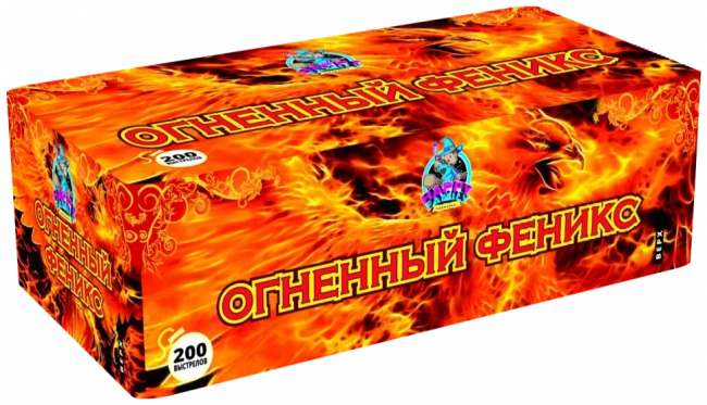 Фейерверк салют «Огненный феникс» 200 залпов, 0.8" калибр Фейерверк салют «Огненный феникс» 200 залпов, 0.8" калибр