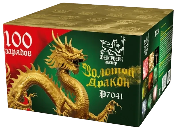 Фейерверк салют «Золотой дракон» 100 залпов, 0.8" калибр