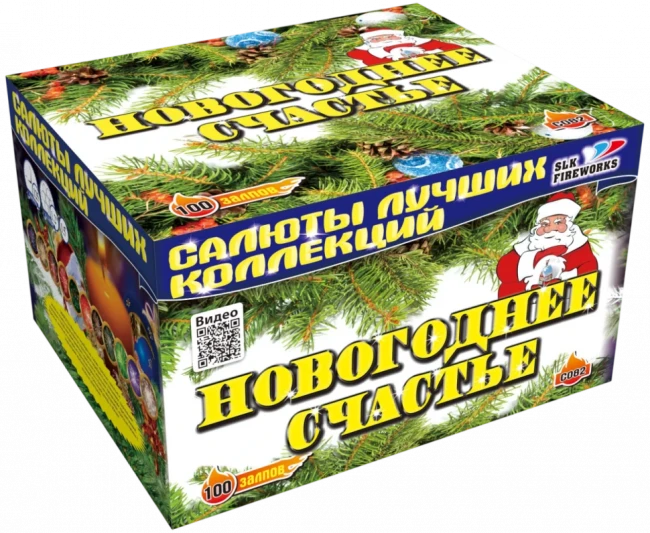 Фейерверк салют «Новогоднее счастье» 100 залпов, 1.25" калибр