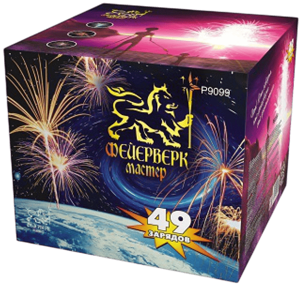 Фейерверк салют «Фейерверк-мастер» 49 залпов, 1.25" калибр Фейерверк салют «Фейерверк-мастер» 49 залпов, 1.25" калибр