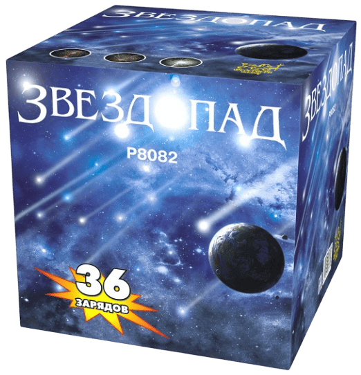 Фейерверк салют «Звездопад» 36 залпов, 1.25" калибр