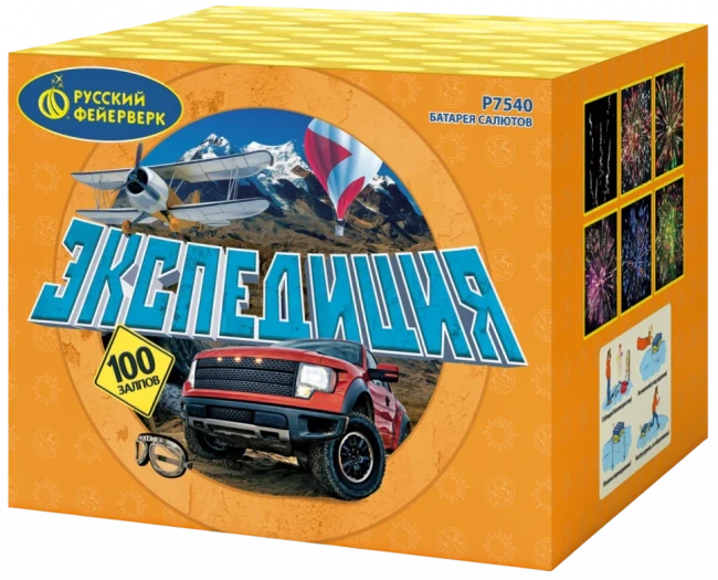 Фейерверк салют «Экспедиция» 100 залпов, 1" калибр
